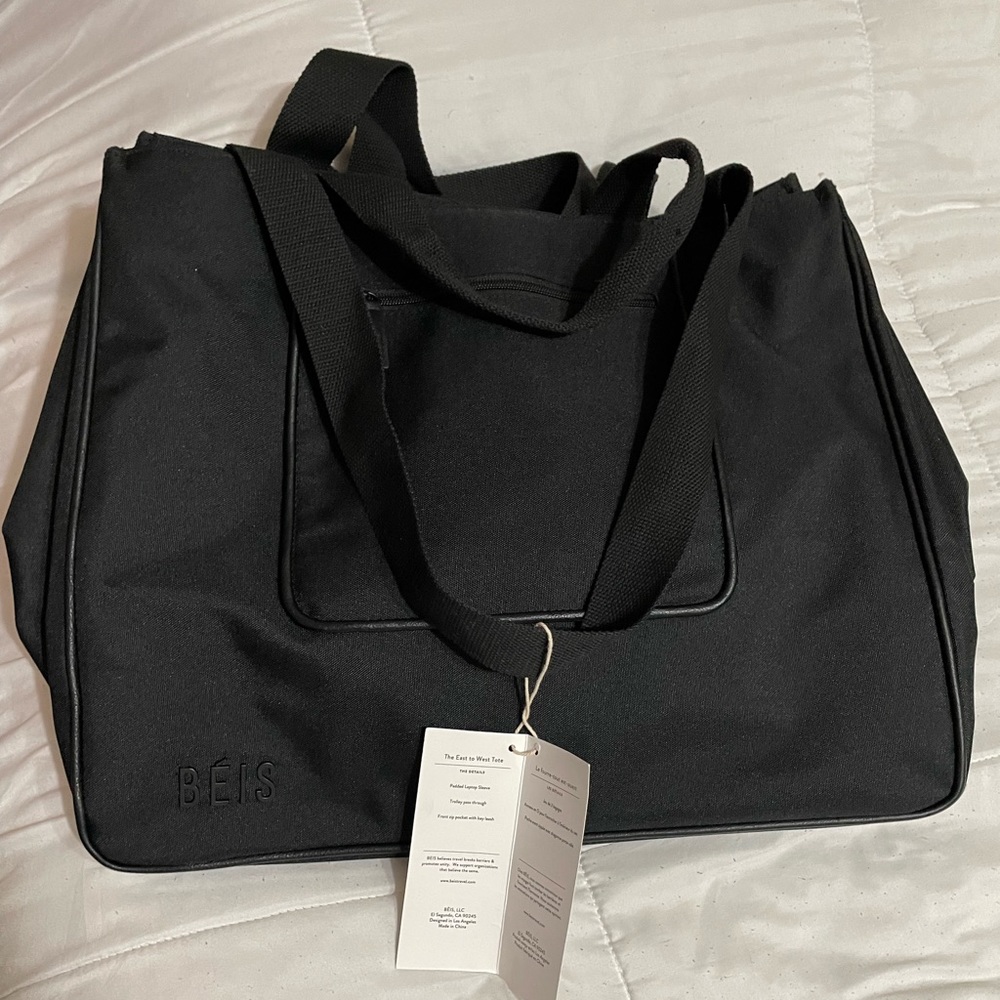 BÉIS The East To West Tote in Black - NEW